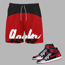 Load image into Gallery viewer, GEEKS Mesh Shorts to match Retro Jordan 1 Patent Bred