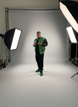 Load image into Gallery viewer, DUCKN THE FAKES Satin Jacket to match the Retro Jordan 5 Oregon