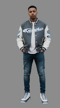 Load image into Gallery viewer, GEEKS Varsity Jacket to match Retro Jordan 9 Flint Grey