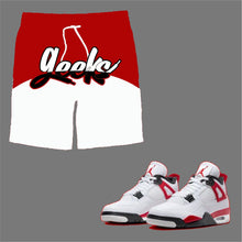 Load image into Gallery viewer, GEEKS Bold Shorts to match Retro Jordan 4 Red Cement sneakers