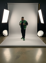 Load image into Gallery viewer, DUCKN THE FAKES Satin Jacket to match the Retro Jordan 5 Oregon