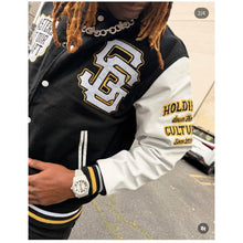 Load image into Gallery viewer, Always Show Love and Gratitude Varsity Jacket to match Retro Jordan 12 Taxi sneakers