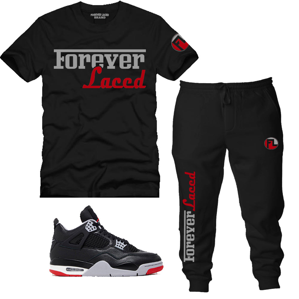 Forever Laced Racer Outfit to match Retro Jordan 4 Bred Reimagined sneakers
