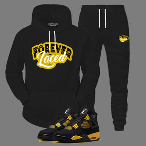 Forever Laced Sweatsuit to match Retro Jordan 4 Thunder sneakers - In Stock