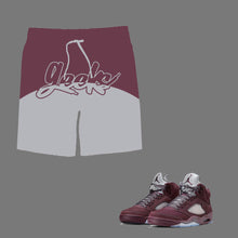 Load image into Gallery viewer, GEEKS Bold Shorts to match Retro Jordan 5 Burgundy sneakers
