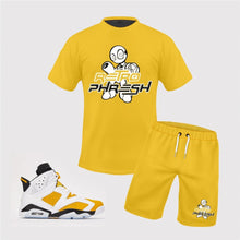Load image into Gallery viewer, Retro Phresh Boys Short Set - Yellow Ochre