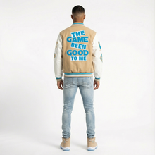 Load image into Gallery viewer, The Game Been Good Varsity Jacket to match Retro Jordan 11 H-Town