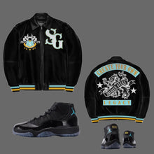 Load image into Gallery viewer, SG Legacy Bomber Jacket to match Retro Jordan 11 Gamma Blue