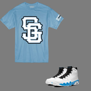 SG Giants T-Shirt to match Retro Jordan 9 Powder Blue sneakers