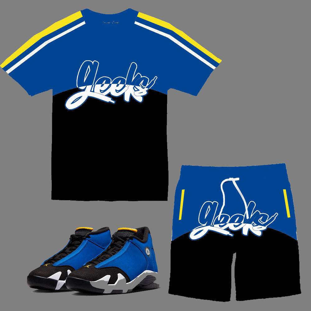 GEEKS Mega Short Set to match Retro Jordan 14 Laney sneakers SGC