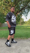 Load and play video in Gallery viewer, We Are The Culture Sun Faded Short Set to match the Retro Jordan 5 OG Metallic Black