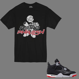 Retro Phresh T-Shirt to match Retro Jordan 4 Bred Reimagined sneakers