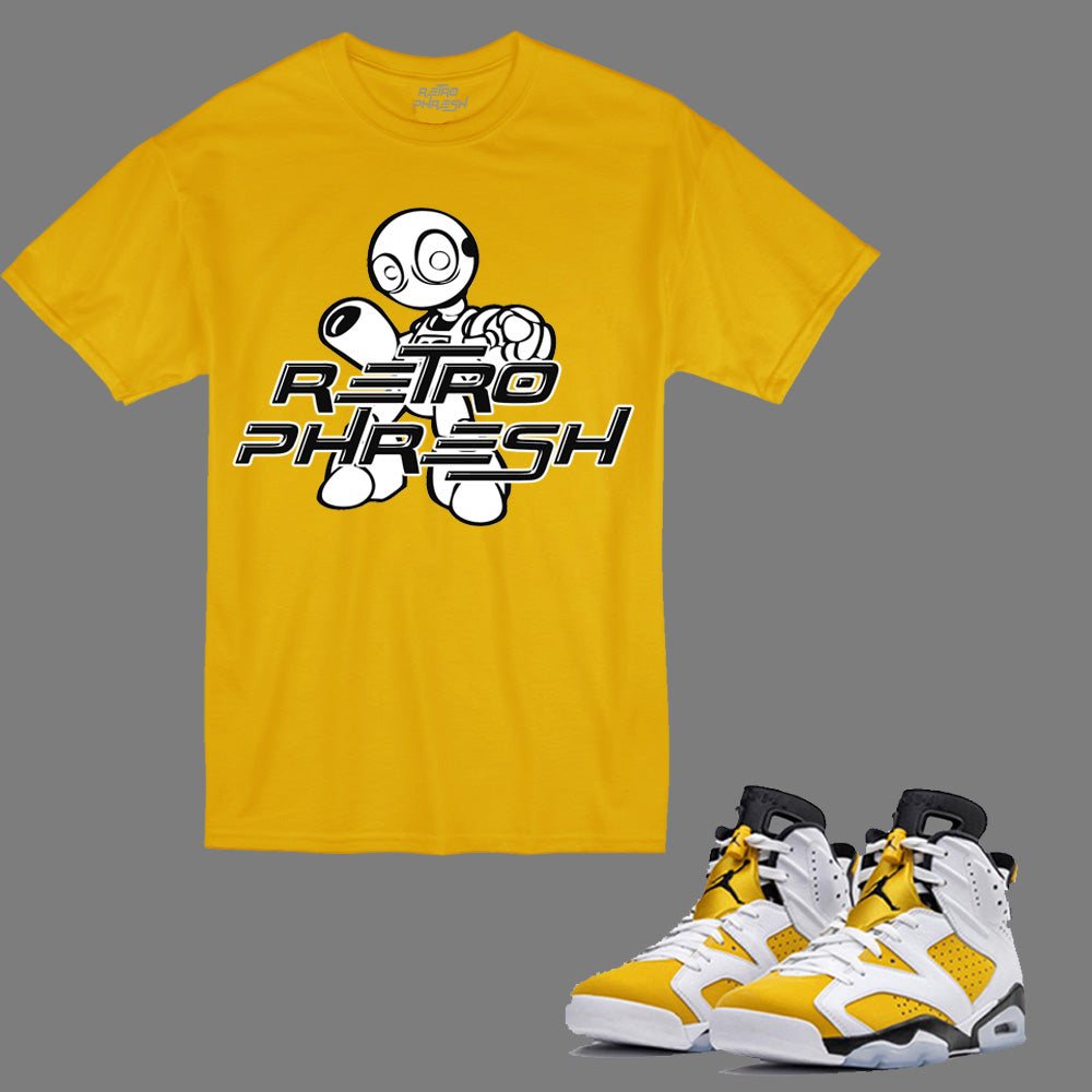 Retro Phresh T-Shirt to match Retro Jordan 6 Yellow Ochre sneakers