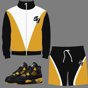 SG Track Short Set to match Retro Jordan 4 Thunder sneakers
