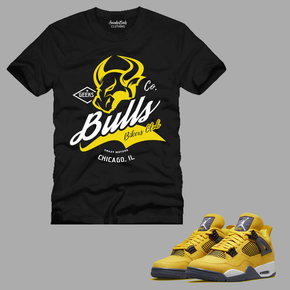BULLS BIKER CLUB T-Shirt to match Retro Jordan 4 Lightning