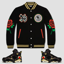 Load image into Gallery viewer, CNY Varsity Jacket to match Retro Jordan 6 Chinese New Years