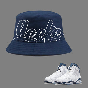 GEEKS Ultra Bucket Hat to match Retro Jordan 6 Midnight Navy