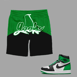 GEEKS Shorts to match Retro Jordan 1 Lucky Green sneakers