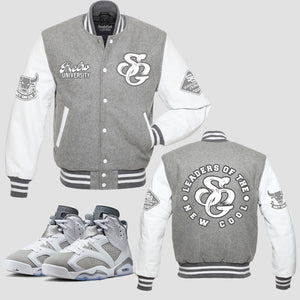 Leaders Of The New Cool Varsity Jacket to match Retro Jordan 6 Cool Grey