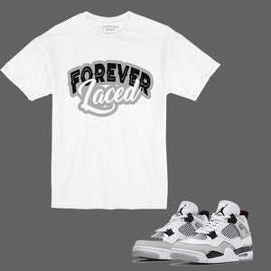Forever Laced T-Shirt to match Retro Jordan 4 Military Black