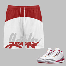 Load image into Gallery viewer, GEEKS Mesh Shorts to match Retro Jordan 3 Cardinal Red