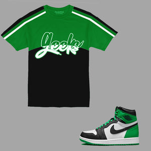 GEEKS T-Shirt to match Retro Jordan 1 Lucky Green sneakers