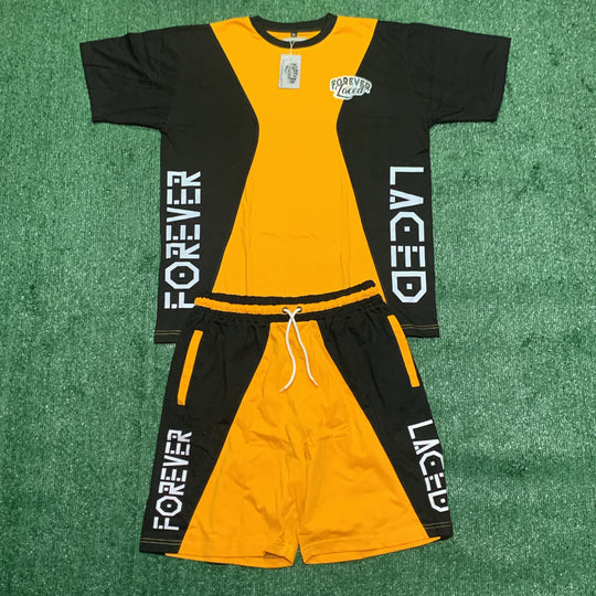 Forever Laced Tecmo Short Set - University Gold