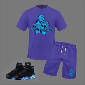 Retro Phresh Short Set - Aqua