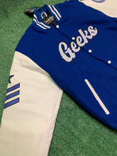 Load image into Gallery viewer, GEEKS Flight Club Varsity Jacket to match Retro 12 Blueberry - In Stock
