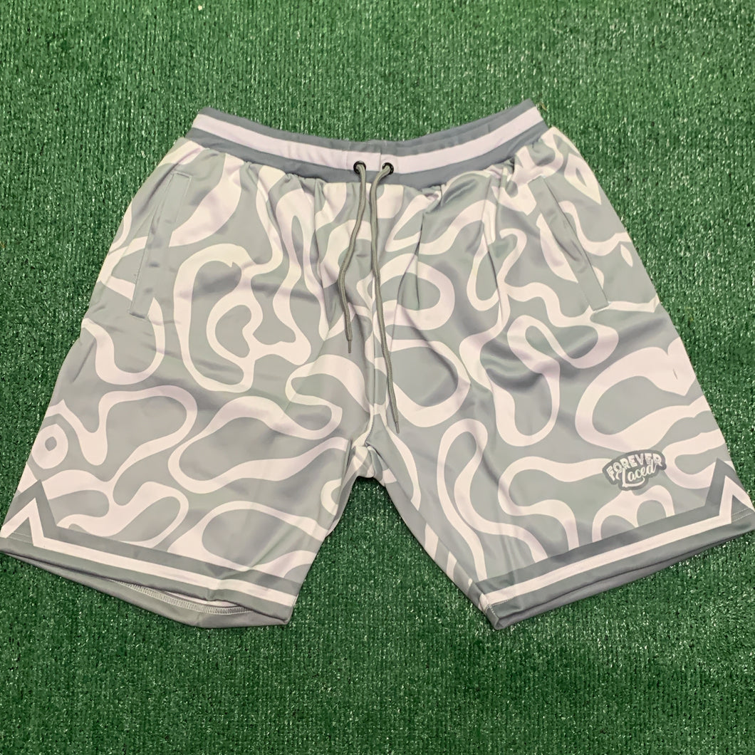 Forever Laced Retro Shorts - Cool Grey