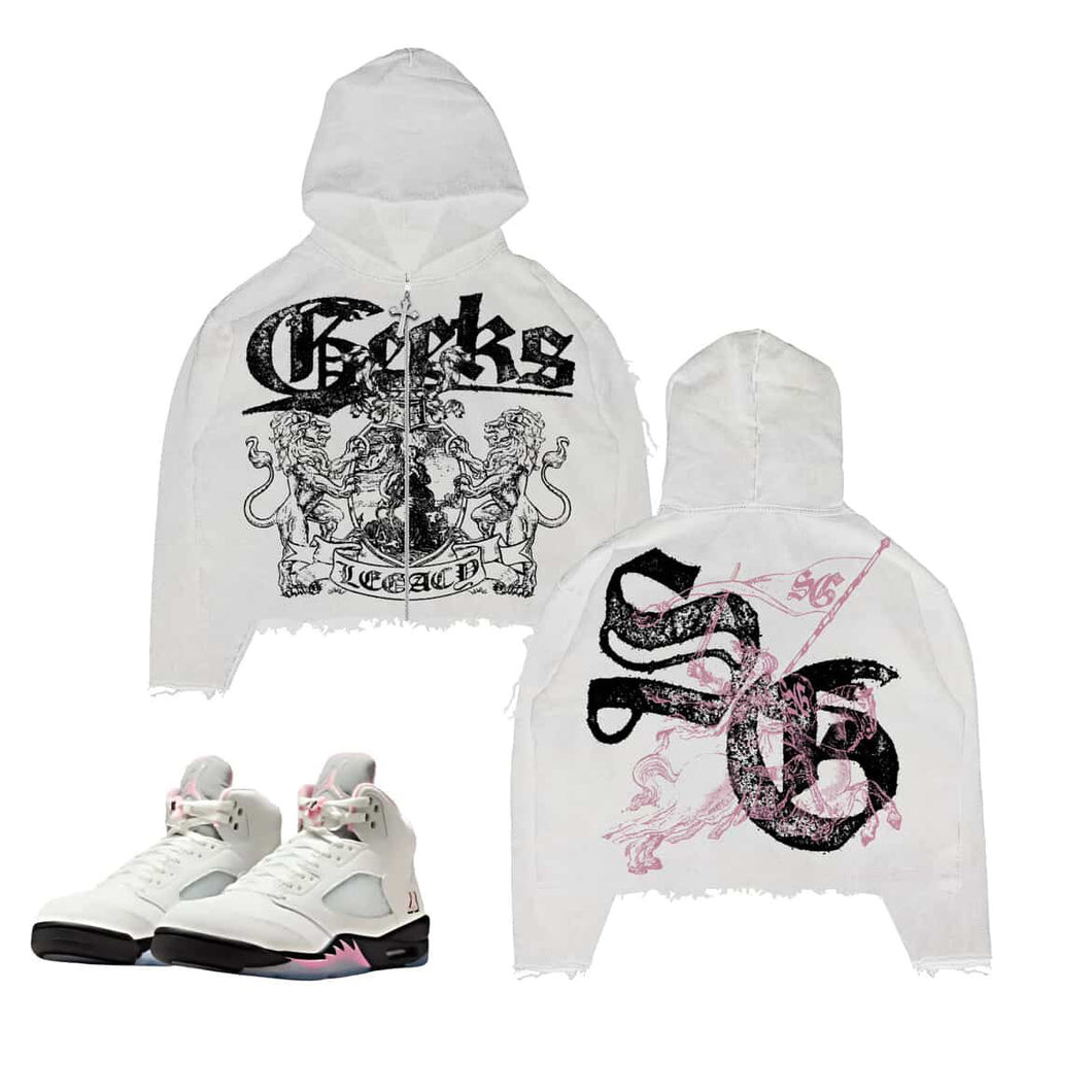 GEEKS Legacy Distressed Hoodie to match Retro Jordan 5 OG 35th Anniversary