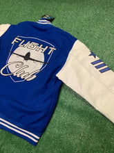 Load image into Gallery viewer, GEEKS Flight Club Varsity Jacket to match Retro 12 Blueberry - In Stock
