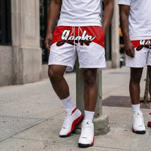 Load image into Gallery viewer, GEEKS Windbreaker Shorts to match Retro Jordan 13 OG Chicago sneakers
