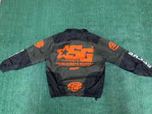 Load image into Gallery viewer, SG Most Wanted Windbreaker Set - Black/Deep Green and Orange
