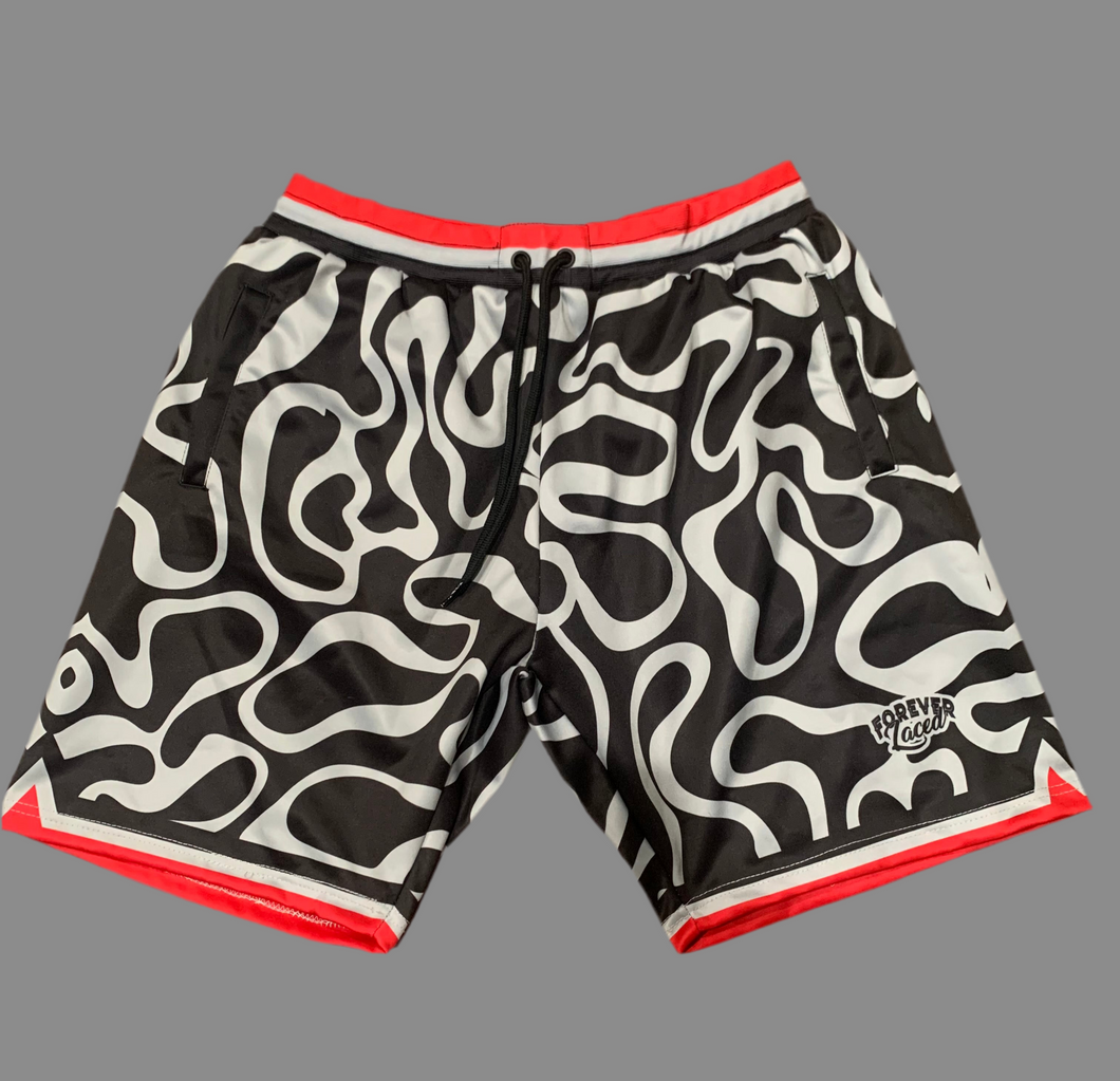 Forever Laced Retro Shorts - Bred Reimagined