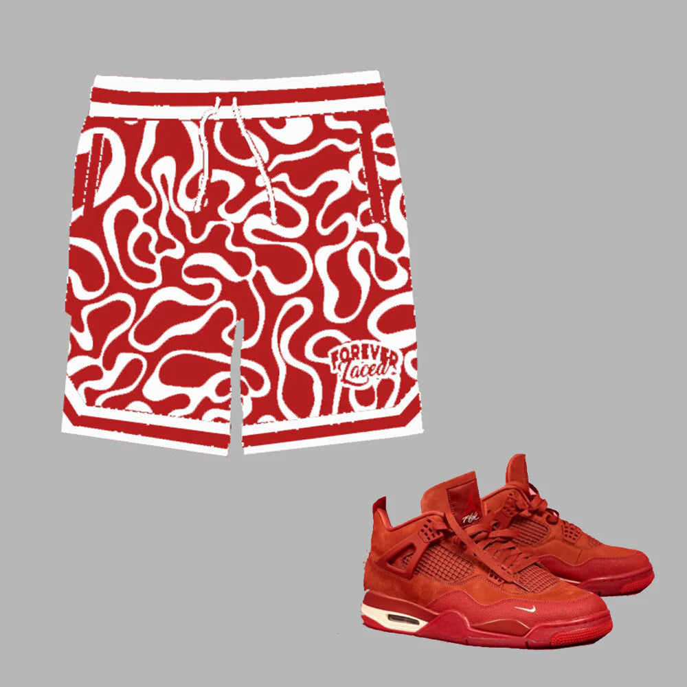 Forever Laced Retro Shorts to match Retro Jordan 4 Nigel Sylvester sneakers