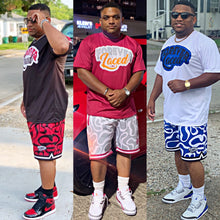 Load image into Gallery viewer, Forever Laced Retro Short Sets to to match Retro Jordan 4 White Cement sneakers

