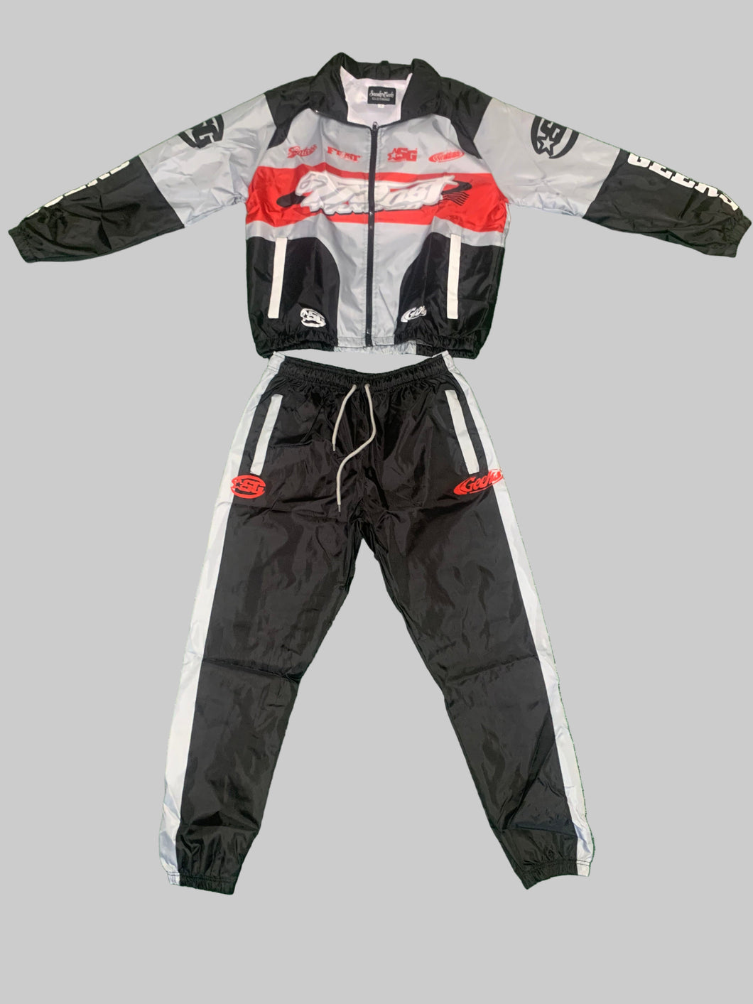 SG Most Wanted Windbreaker Set - Black, Grey and Red