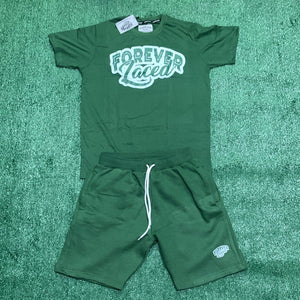 Forever Laced Classic Short Set - Oxidized Green