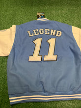 Load image into Gallery viewer, LEGEND 11 Varsity Jacket to match Retro Jordan 11 Legend Blue sneakers
