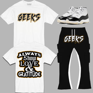 SneakrGeeks Outfit to match Retro Jordan 11 Gratitude sneakers