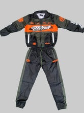 Load image into Gallery viewer, SG Most Wanted Windbreaker Set - Black/Deep Green and Orange
