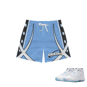 GEEKS Spectrum Mesh Shorts to match Retro Jordan 11 Legend Blue sneakers