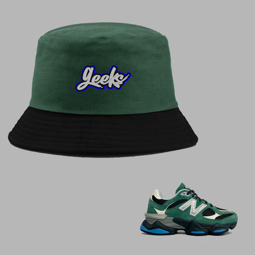 GEEKS Bucket Hat to match New Balance 9060 Forest Team Green sneakers