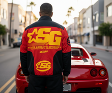 Load image into Gallery viewer, SG Most Wanted Windbreaker Jacket to match Retro Jordan 14 Ferrari sneakers
