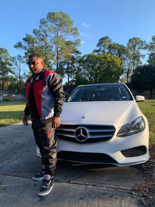 SG Nostalgia Tracksuit to match Retro Jordan 5 Fire Red Black Tongue sneakers