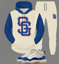 Load image into Gallery viewer, SG Giants Hooded Sweatsuit to match Retro Jordan 11 Rare Air sneakers
