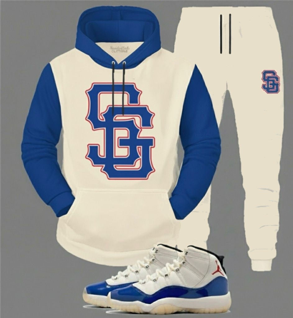 SG Giants Hooded Sweatsuit to match Retro Jordan 11 Rare Air sneakers