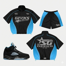 Load image into Gallery viewer, GEEKS Sportwear Nylon Short Set - Black University 5
