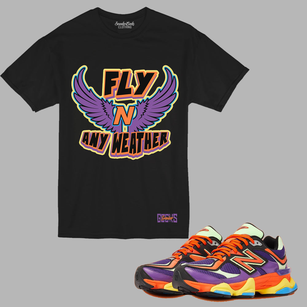 Fly N Any Weather T-Shirt to match New Balance 9060 Prism Purple